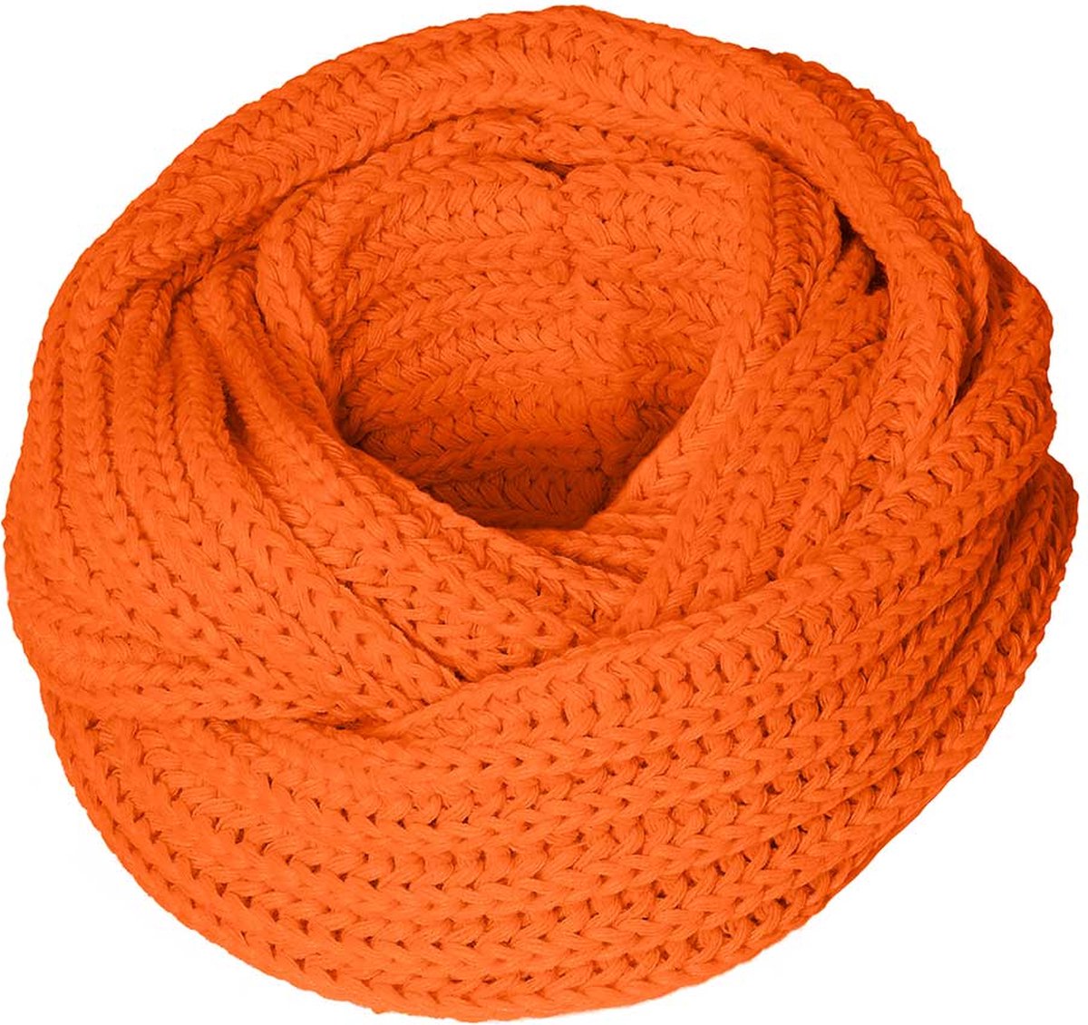 Feest snood gebreid - Carnaval snood - Fluor oranje - one size - Colsjaal - Carnaval accessoires - Party - Apollo