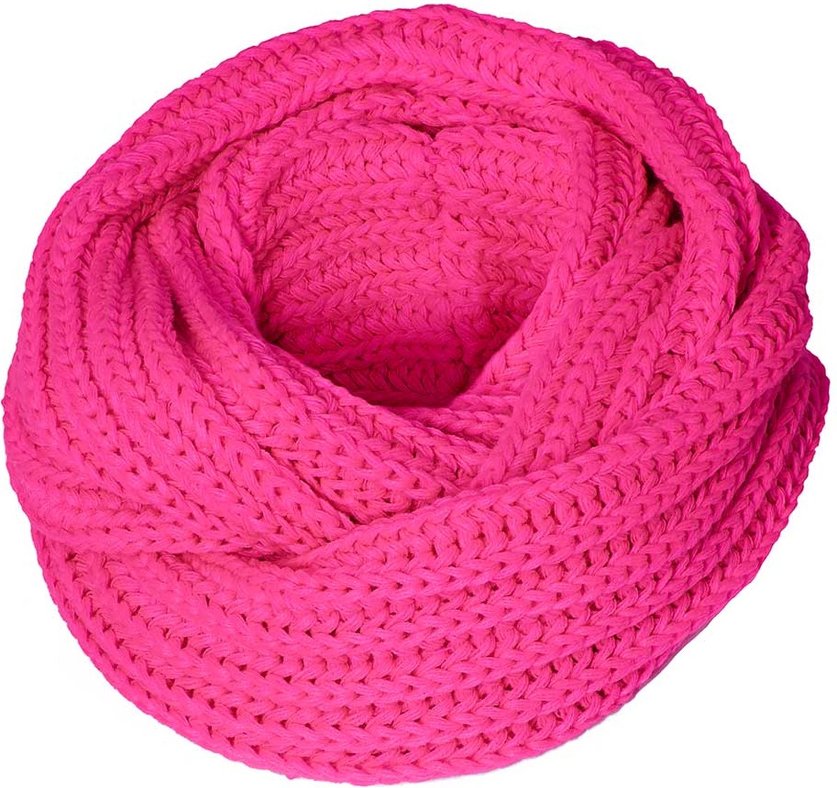 Feest snood gebreid - Carnaval snood - Fluor rose - one size - Colsjaal - Carnaval accessoires - Party - Apollo