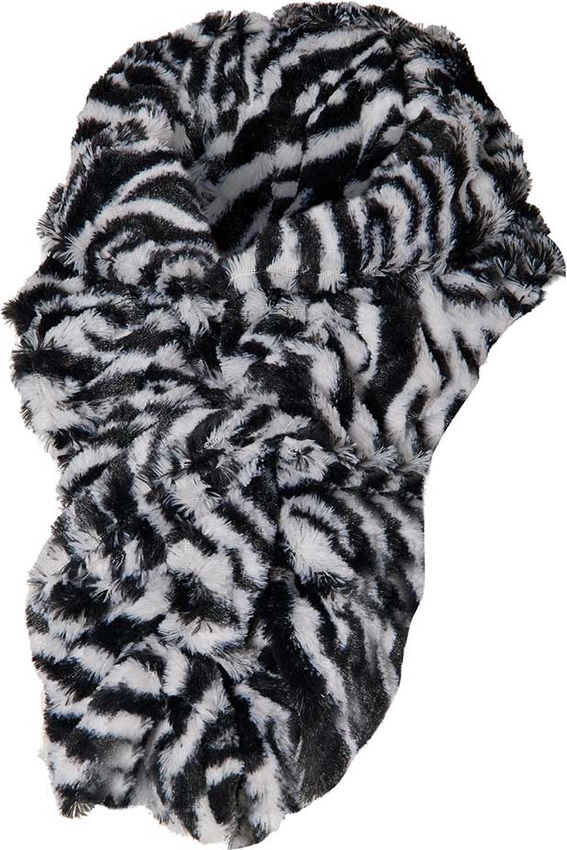 Zachte feestsjaal gerimpeld - Zebra - one size Carnaval - Carnaval accessoires - Sjaal zebra - Party - Apollo