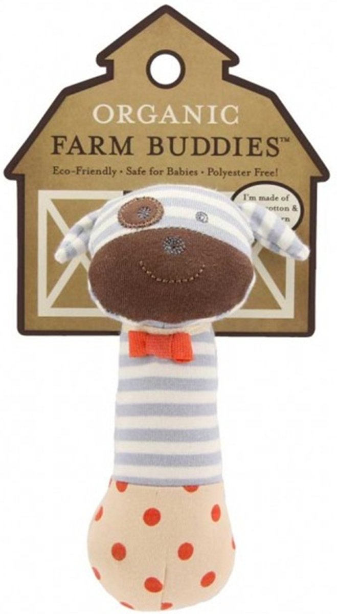 Organic Farm Buddies Rattle Stick Boxer Dog