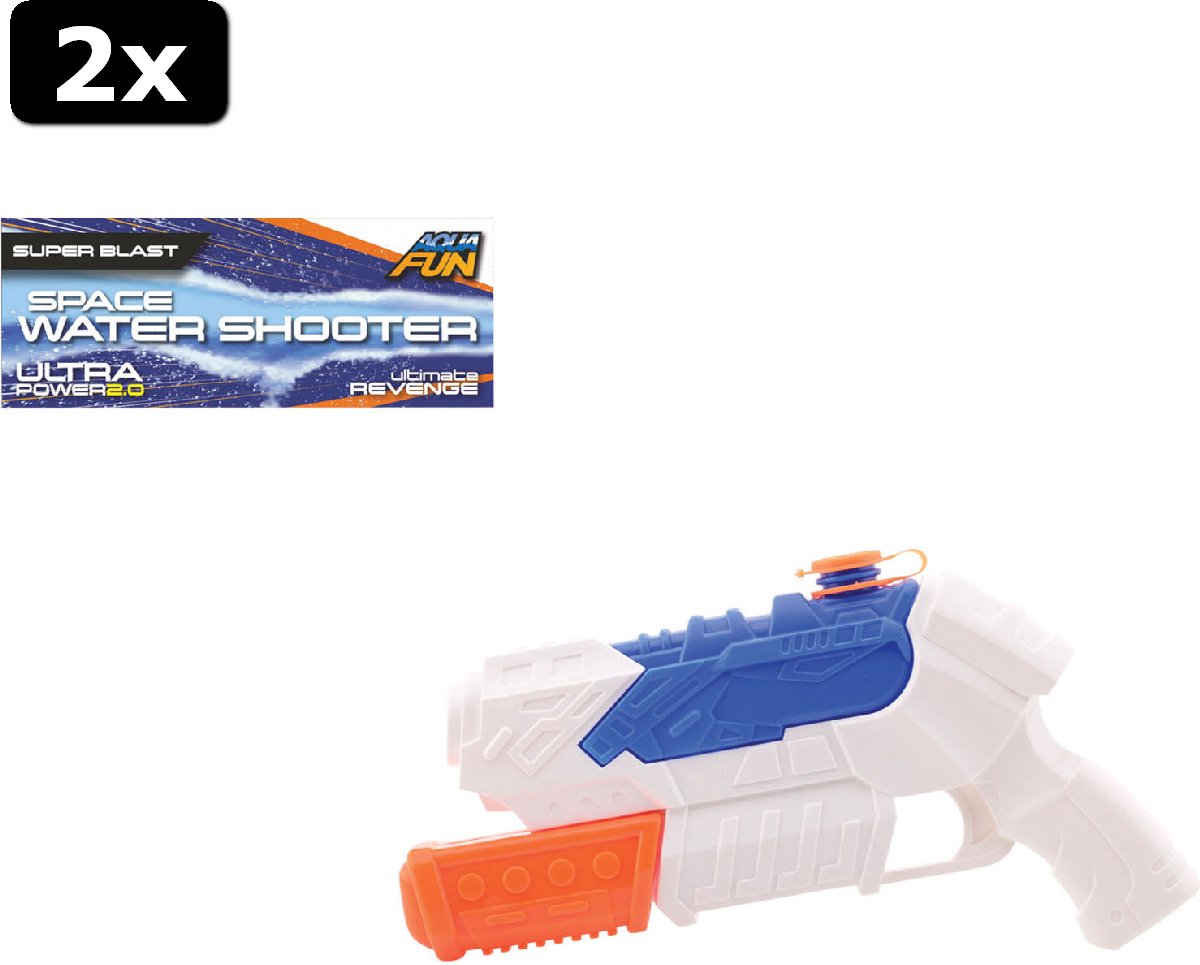 2x Aqua Fun waterpistool Space Watershooter +/- 27 cm