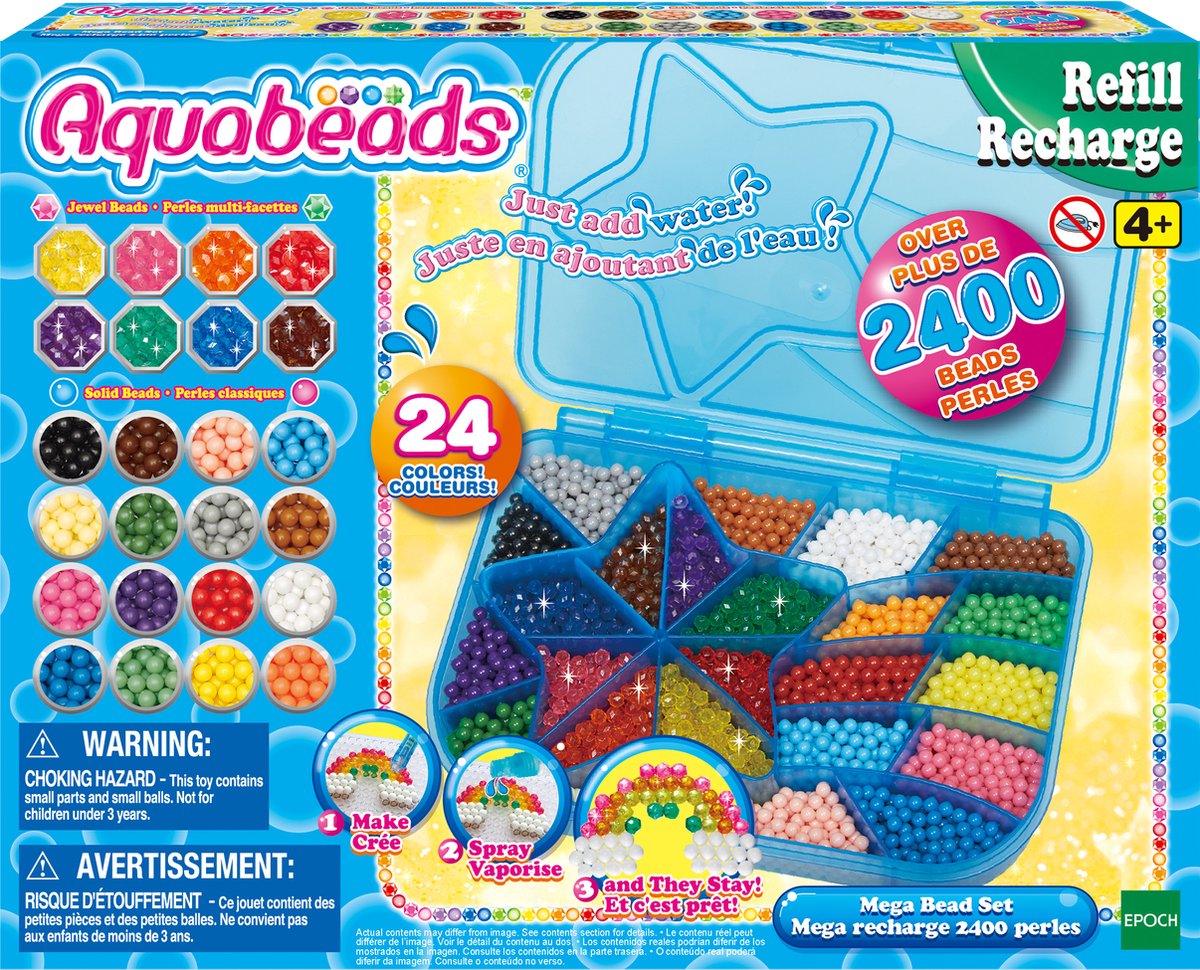 Aquabeads navulling  Mega parelpakket ( 2400 )