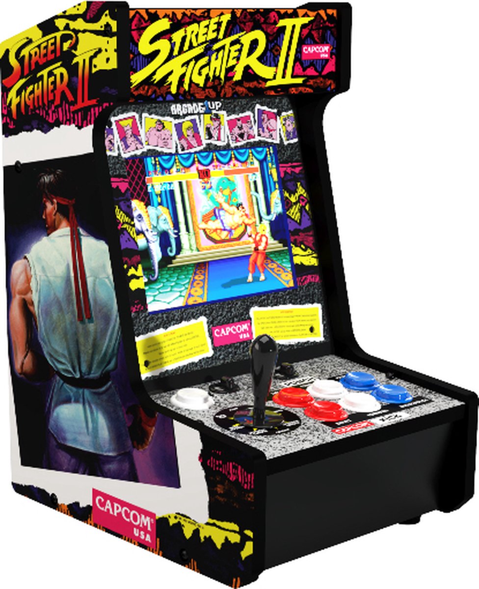 Arcade1Up Street Fighter Countercade, Rechtopstaande arcadekast, Street Fighter, Elk geslacht, 20,3 cm (8