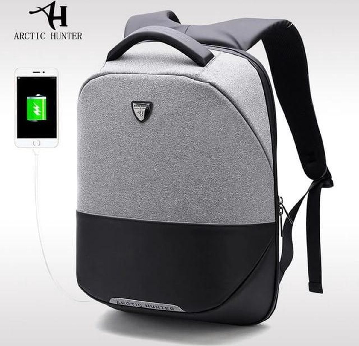 Arctic Hunter Rugzak/Laptoptas met USB oplader , 15.6 Inch , Waterdicht & 100% Polyester.