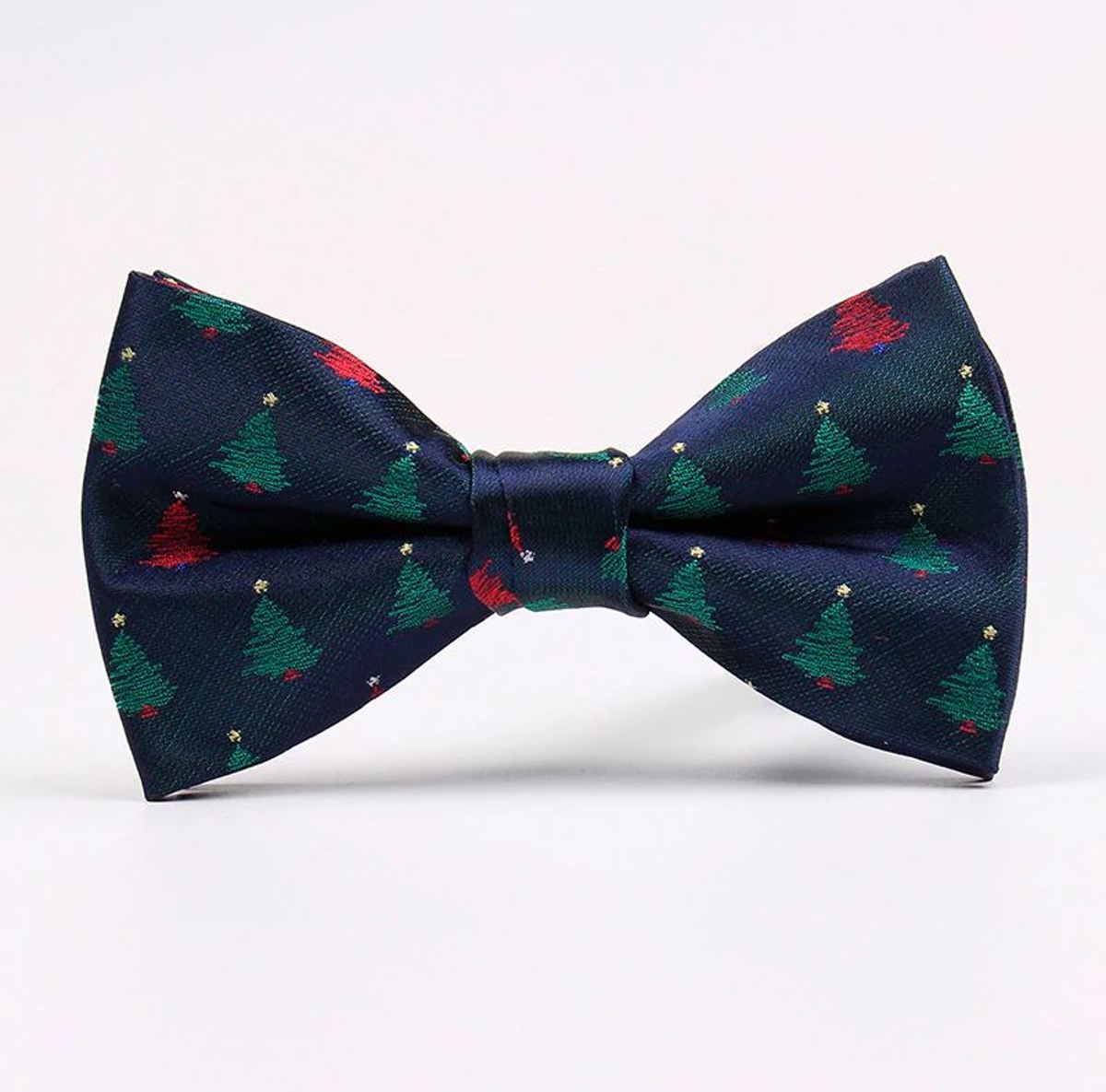 Kerst Vlinderdas Strik - Kerstmis Vlinderstrik - Kerstdiner Bowtie - Feestelijk Vlinderstrikje - Casual Bow Tie - Metalen sluiting - Kerstboom blauw