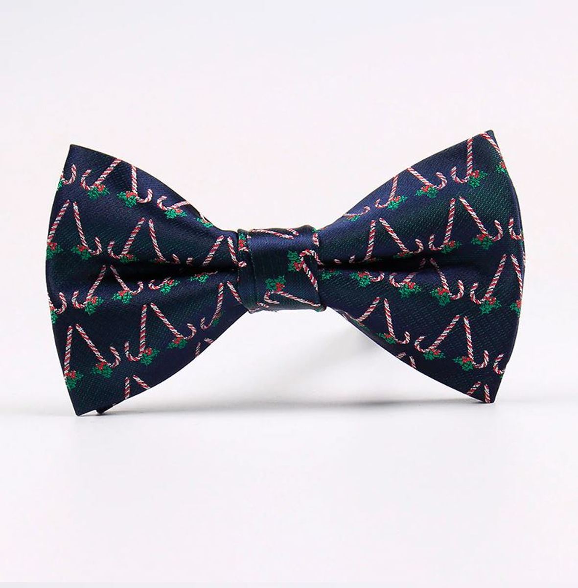 Kerst Vlinderdas Strik - Kerstmis Vlinderstrik - Kerstdiner Bowtie - Feestelijk Vlinderstrikje - Casual Bow Tie - Metalen sluiting - Mistletoe en Zuurstokjes