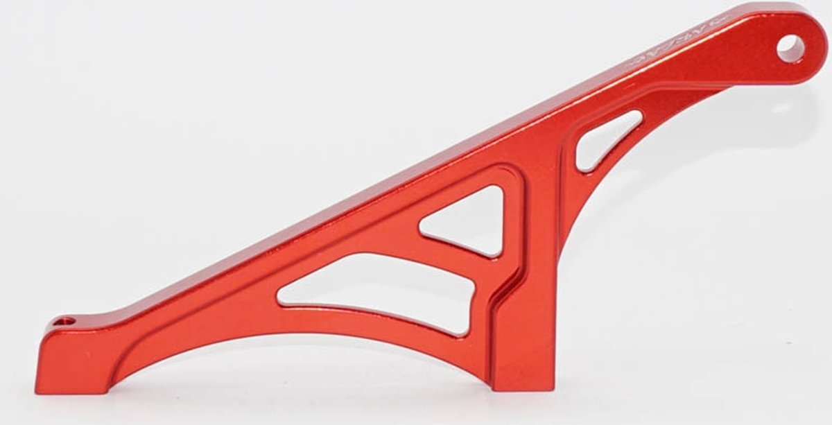 Area RC, Chassis strip achter, (5IVE & MINI), (Rood Aluminium), 1 st.