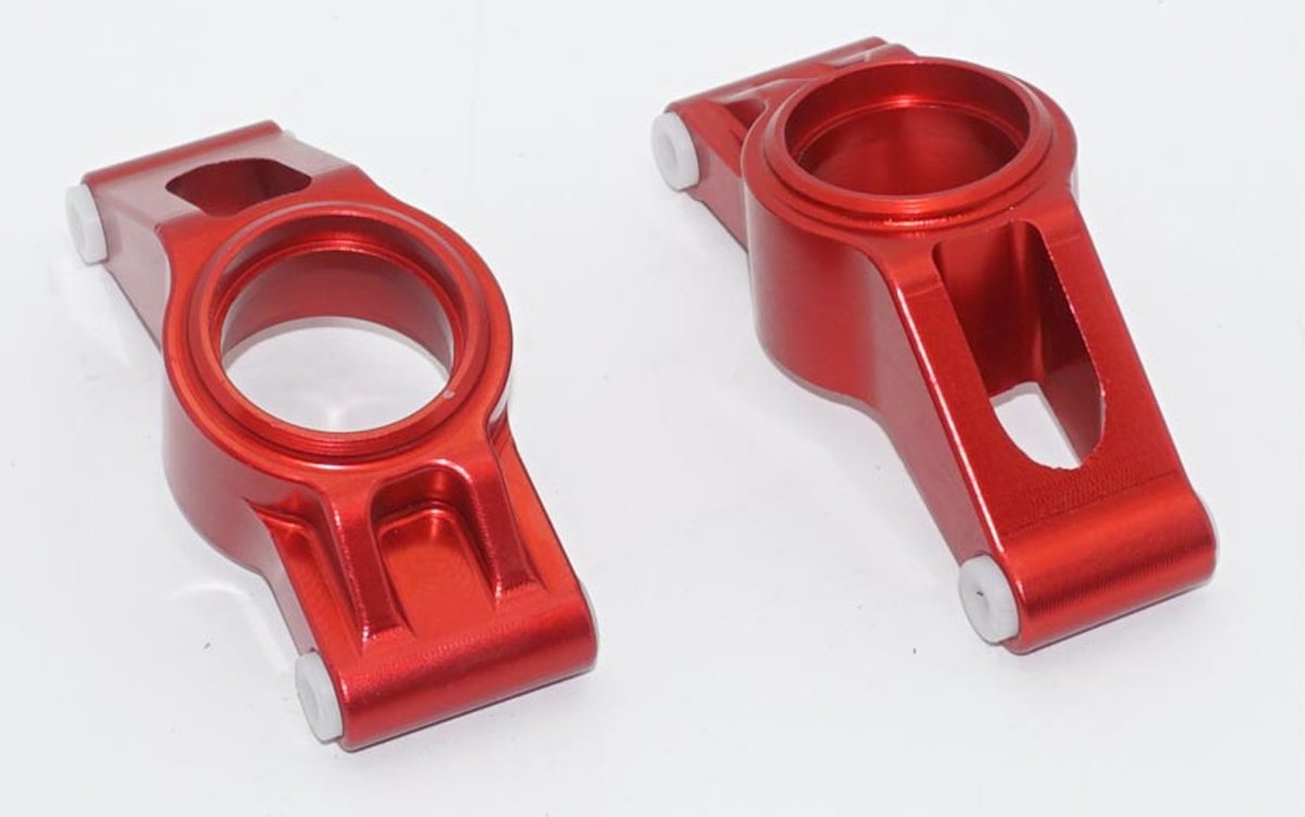 Area RC, Fusee achter, (X-maxx, TRX7752), (Rood Aluminium), Set