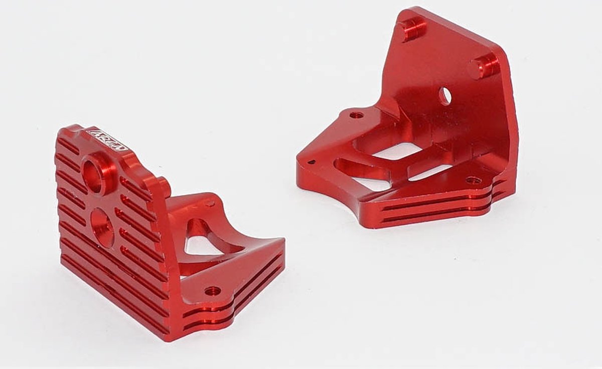 Area RC, Motorsteun, (X-Maxx TRX7760), (Rood Aluminium), Set