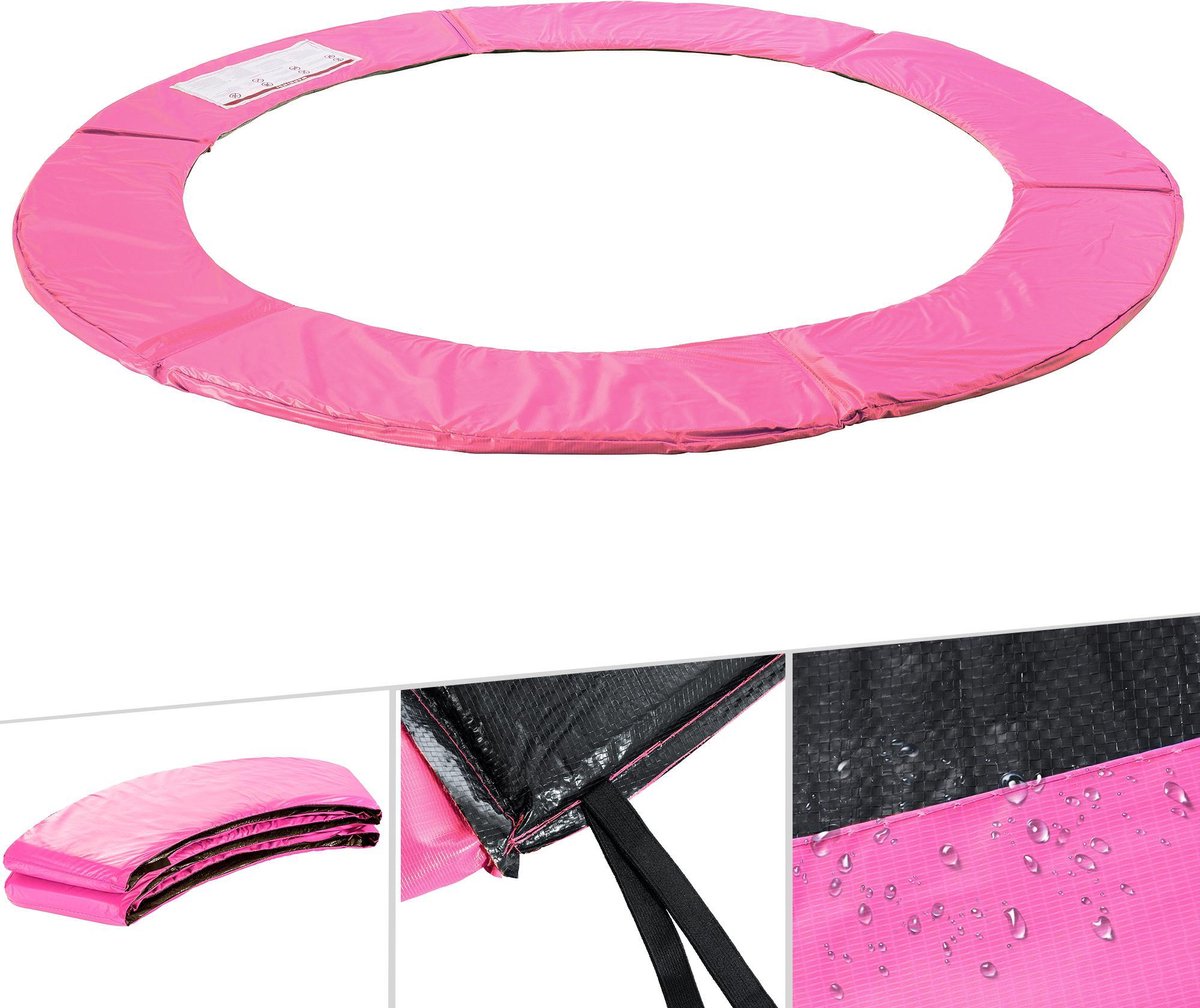 AREBOS Beschermingspads Trampoline 244 cm roze