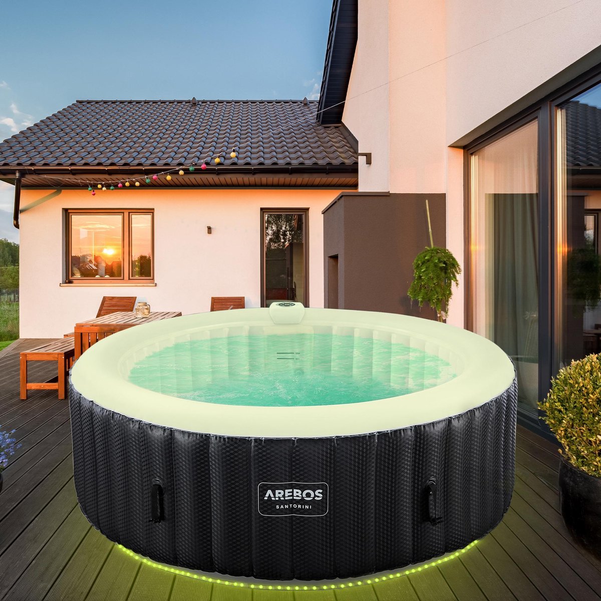 AREBOS In / Outdoor Jacuzzi Spa Verwarming van het zwembad Opblaasbare Massage