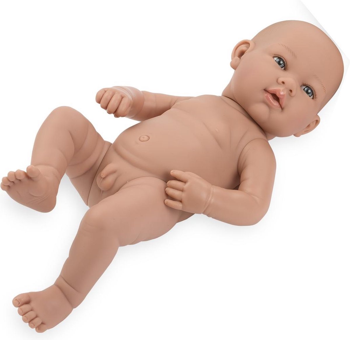   baby pop blank REAL BABY 42 cm jongen bloot