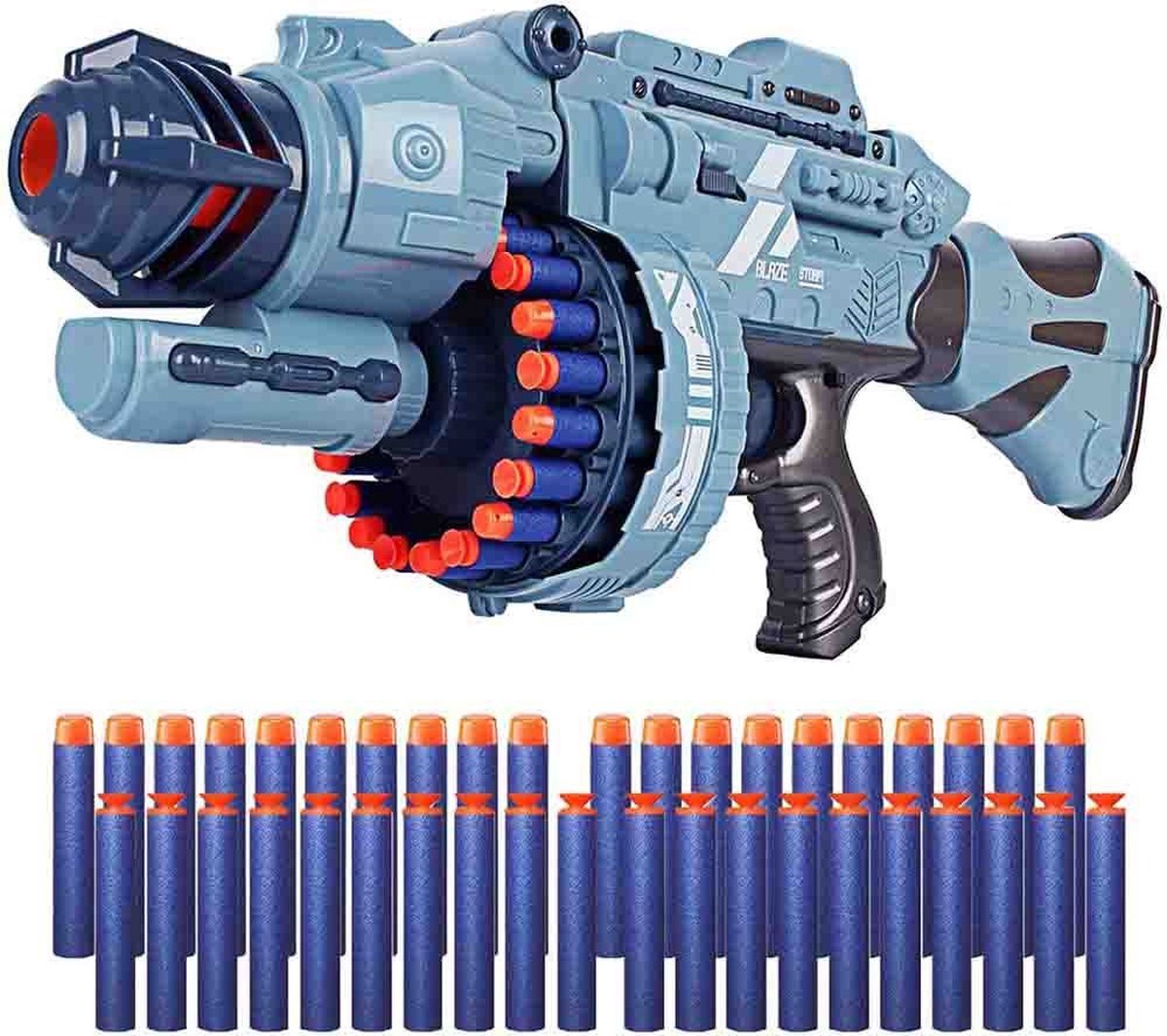 Ariko Blaze Storm Nerf shooter - Large formaat - Met 80 patronen en geluid - Incl Phillips Batterijen