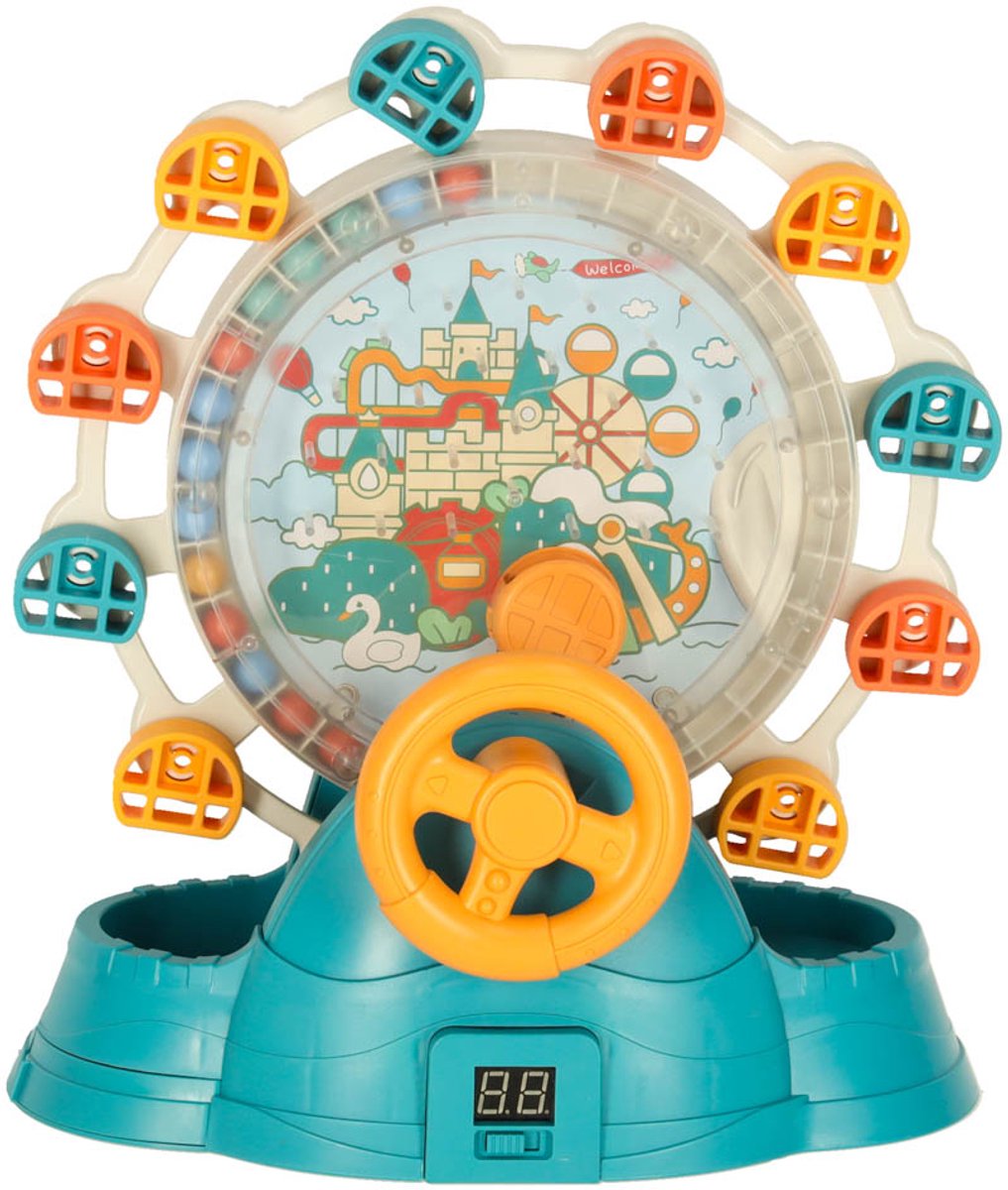   Reuzenrad Bal Vang Machine - Vangspel - Behendigheid spel - Sensorisch en Motorisch spel voor peuters - Ferris Wheel - Met Licht En Geluid - Digitaal Scoreboard - Kleurrijk.