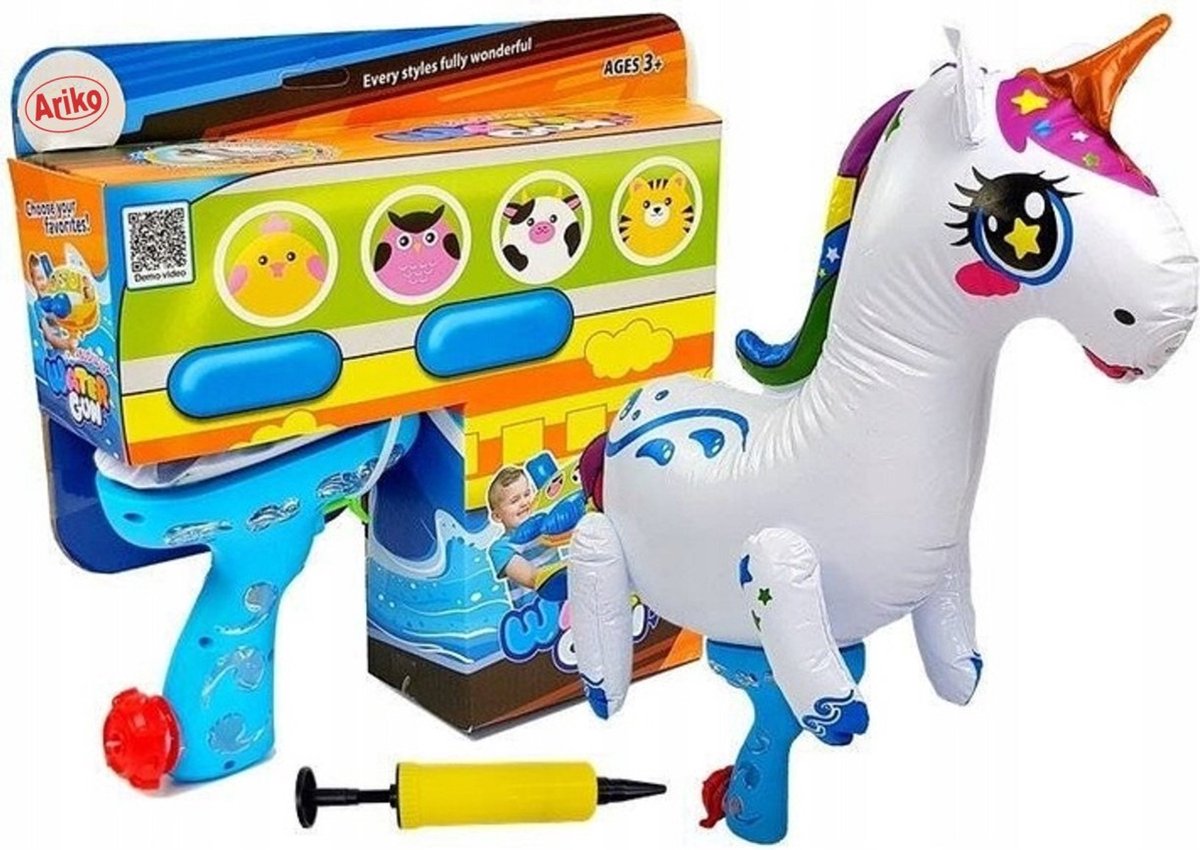 Ariko XXL Opblaasbaar Waterpistool - Eenhoorn - Unicorn - Inclusief pomp