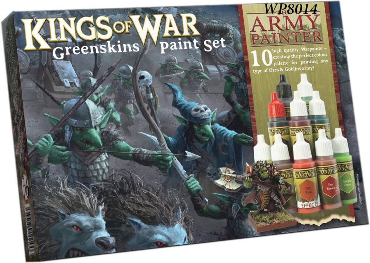 Warpaints Kings of War Greenskins Paint Set - 10 kleuren - 17 ml - WP8014