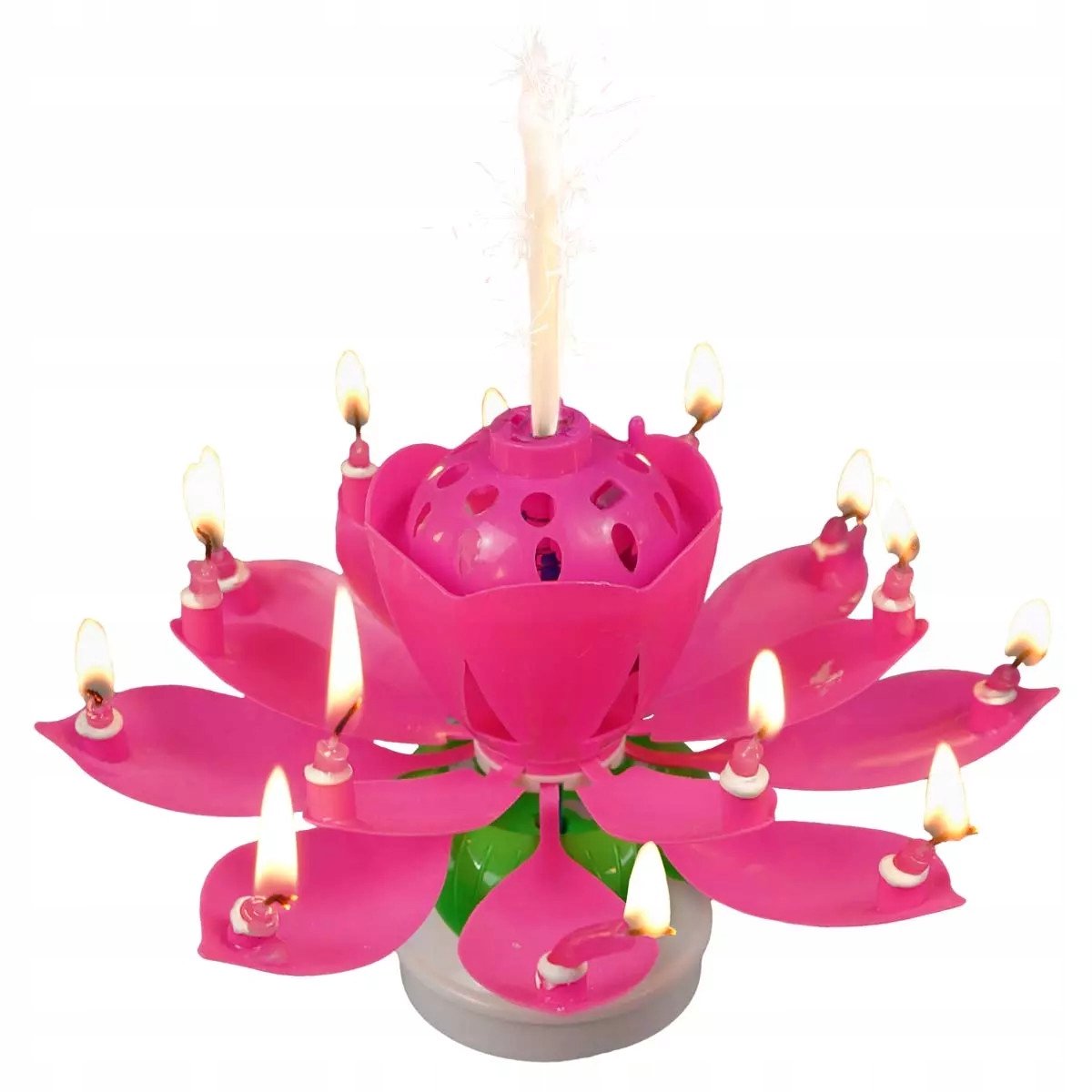 Arpex Dansende en Zingende Verjaardagskaars Roze