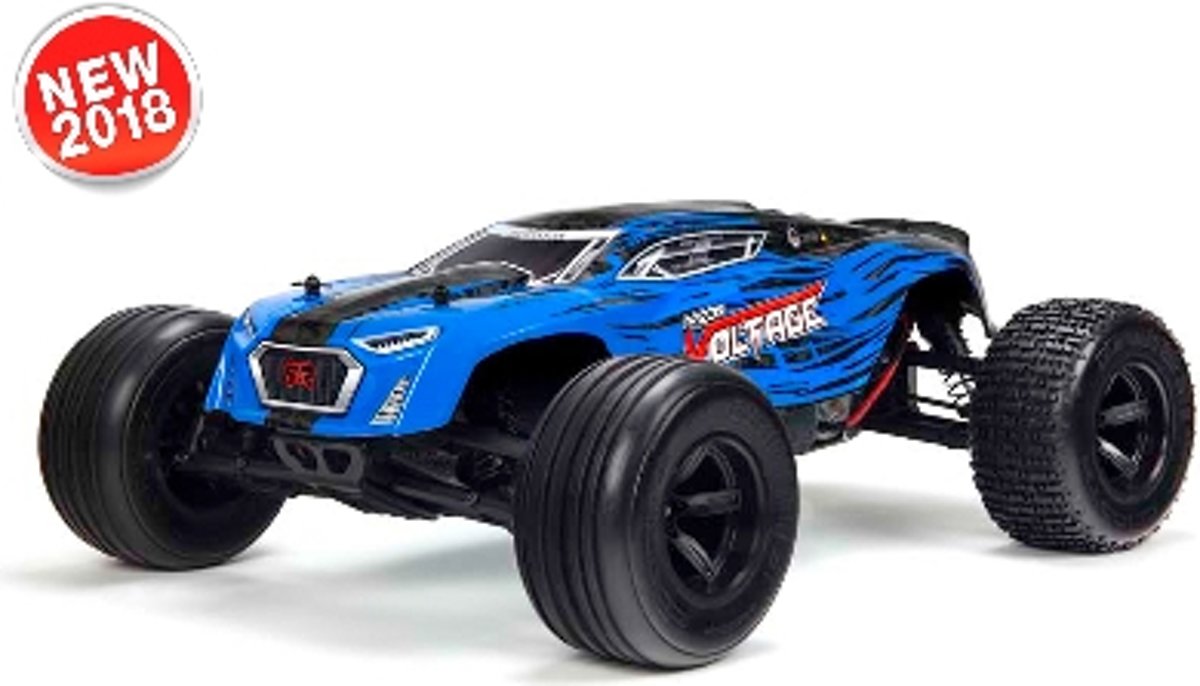 Arrma - Fazon Voltage 2WD 1/10 Monster Truck RTR - 18650 Li-Ion (2x) - AC-Charger - Blue / Black