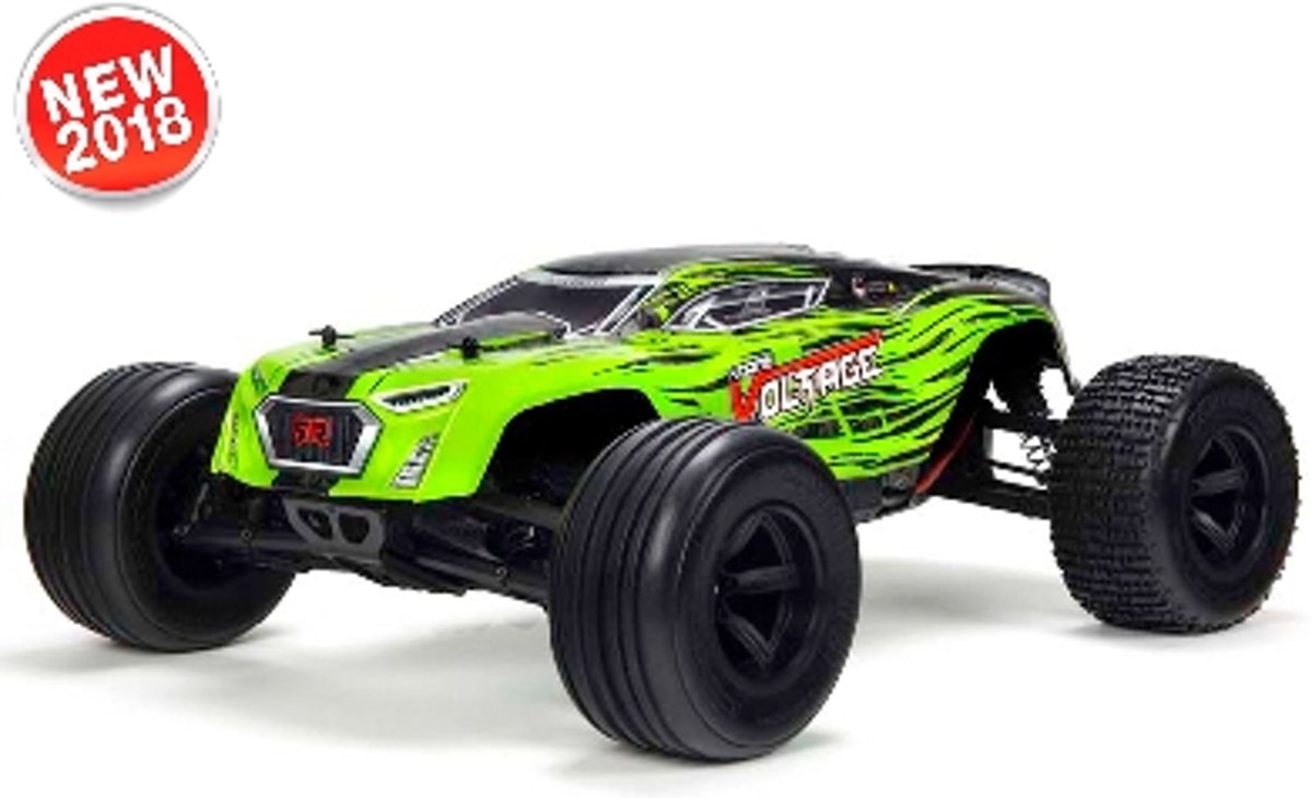 Arrma - Fazon Voltage 2WD 1/10 Monster Truck RTR - 18650 Li-Ion (2x) - AC-Charger - Green / Black