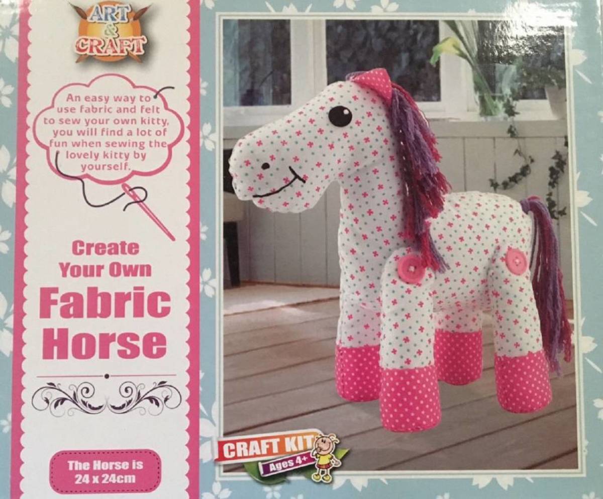 Create Your Own Fabric Horse, 24 cm. Hobbypakket