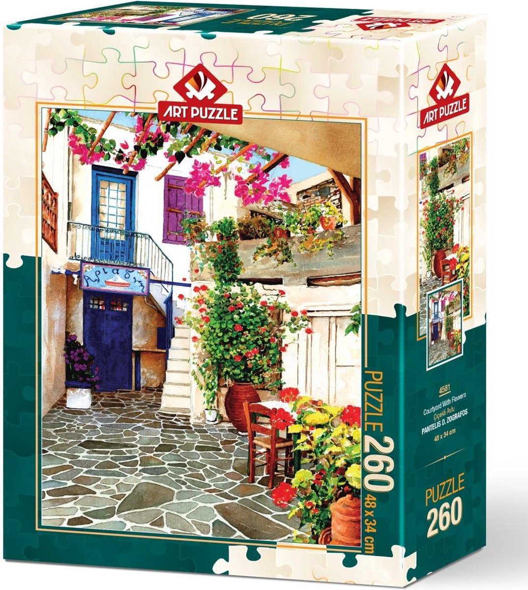 Courtyard with Flowers 260 XXL puzzel voor volwassenen