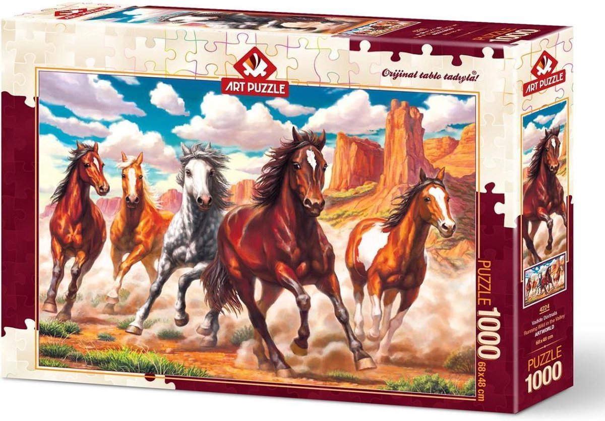 Running Wild in the Valley paarden puzzel 100 stukken