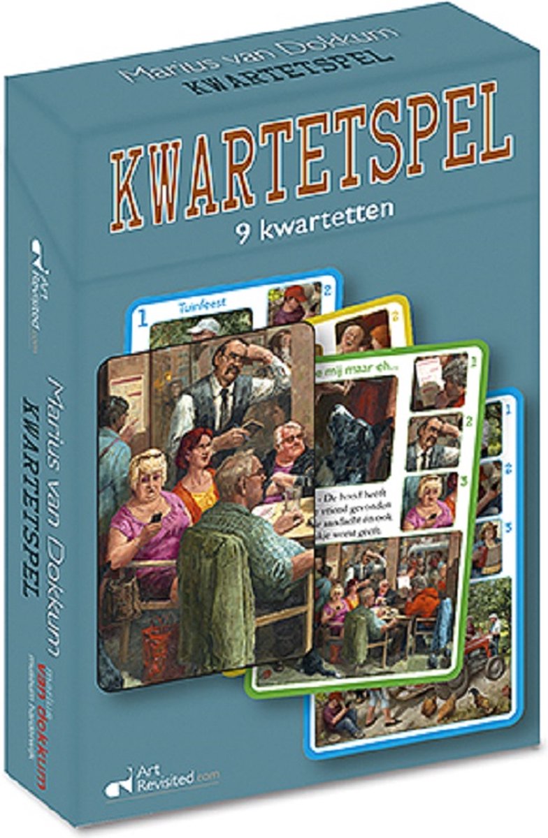 Kwartetspel Marius van Dokkum - 9 kwartetten - klein doosje