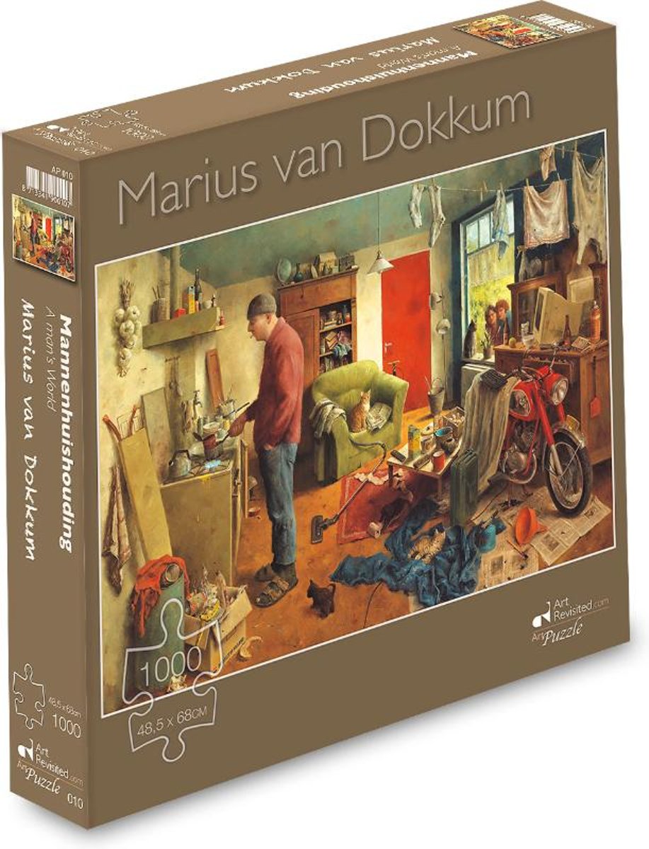 Puzzel Mannenhuishouding - Marius van Dokkum (1.000 stukjes)