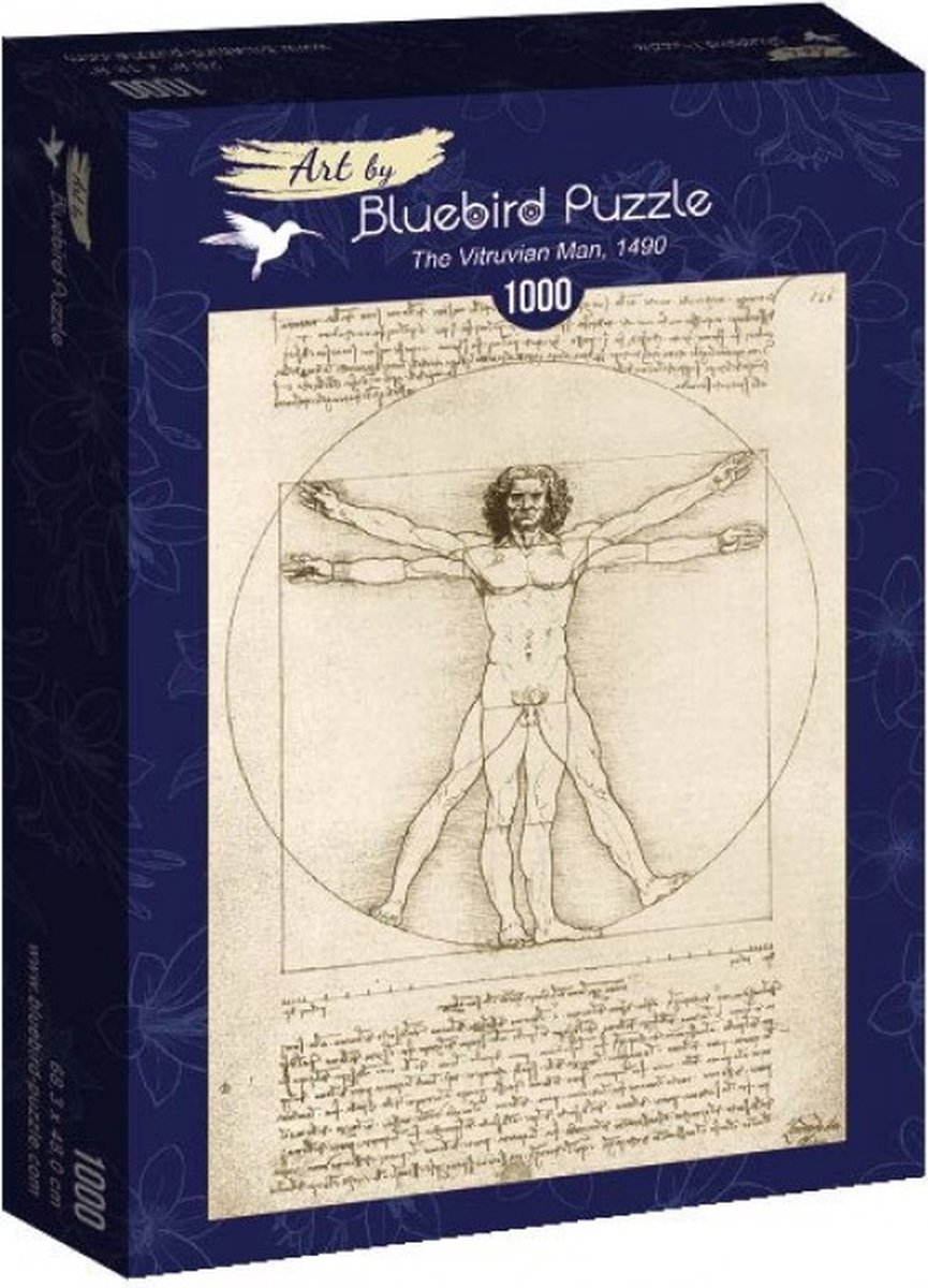 Bluebird Art puzzle - Leonardo Da Vinci - The Vitruvian Man - 1000 stukjes