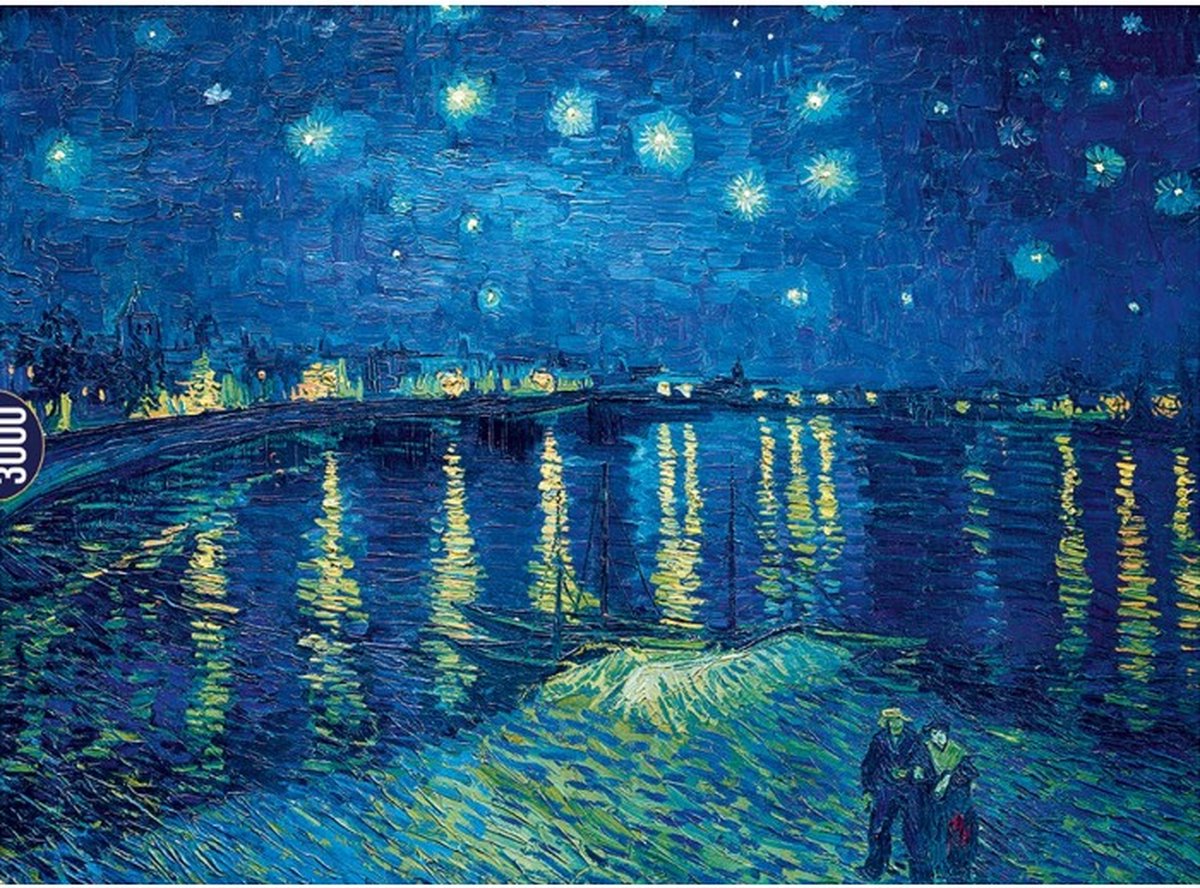 Bluebird Art puzzle - Vincent Van Gogh - Sterrennacht over de Rhone - 3000 stukjes