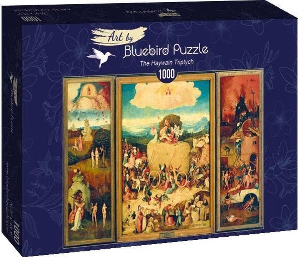 Jeroen Bosch - De hooiwagen 1516 (1000 stukjes, kunst puzzel)