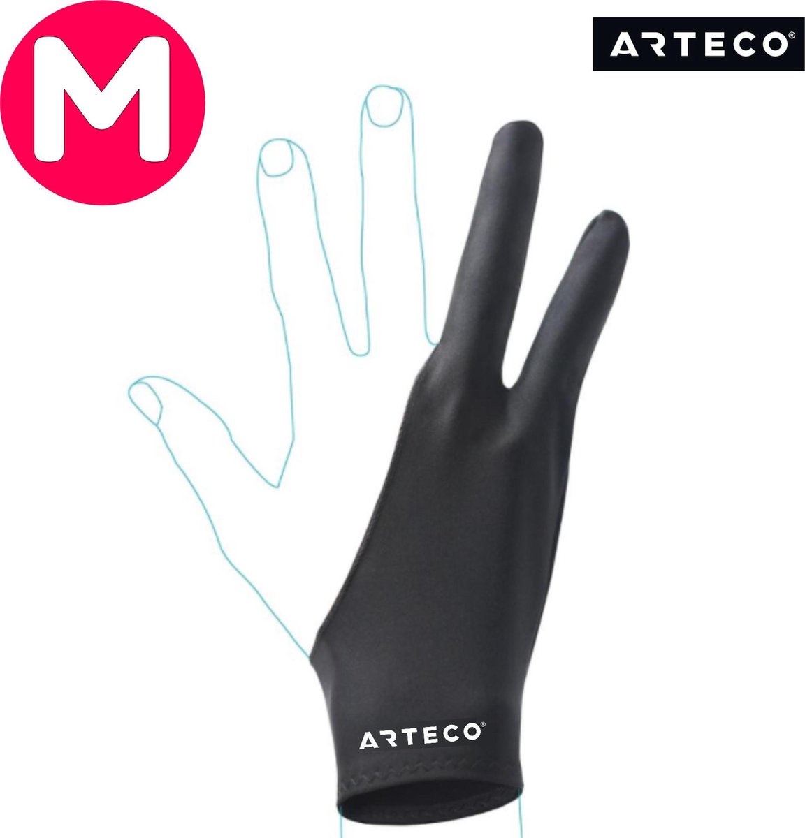 ARTECO® Tekenhandschoen Medium - Drawing Artist Glove Tablet Handschoen