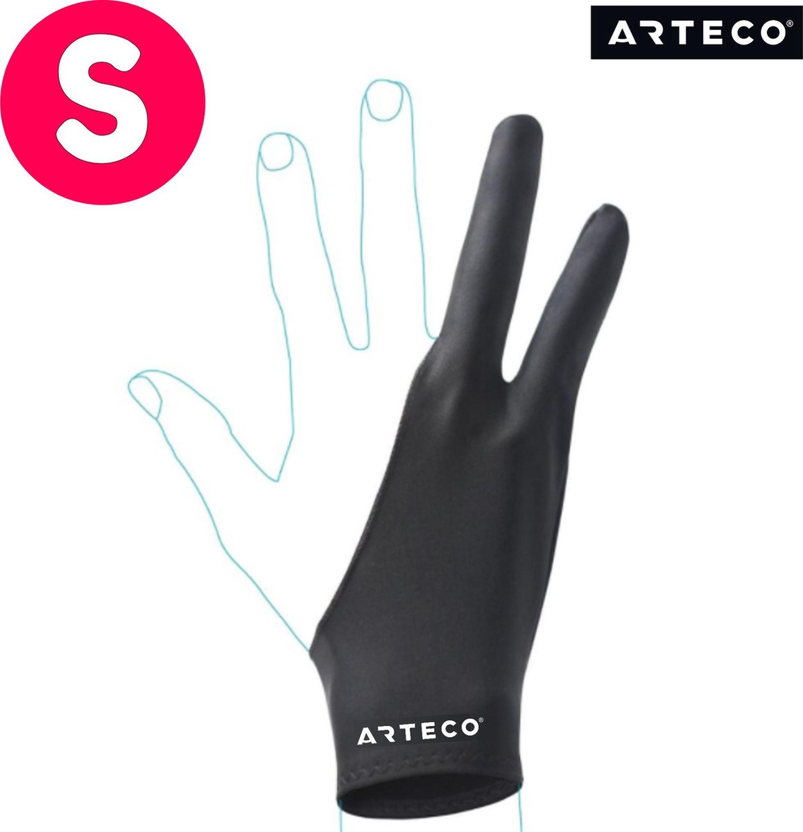 ARTECO® Tekenhandschoen Small - Drawing Artist Glove Tablet Handschoen