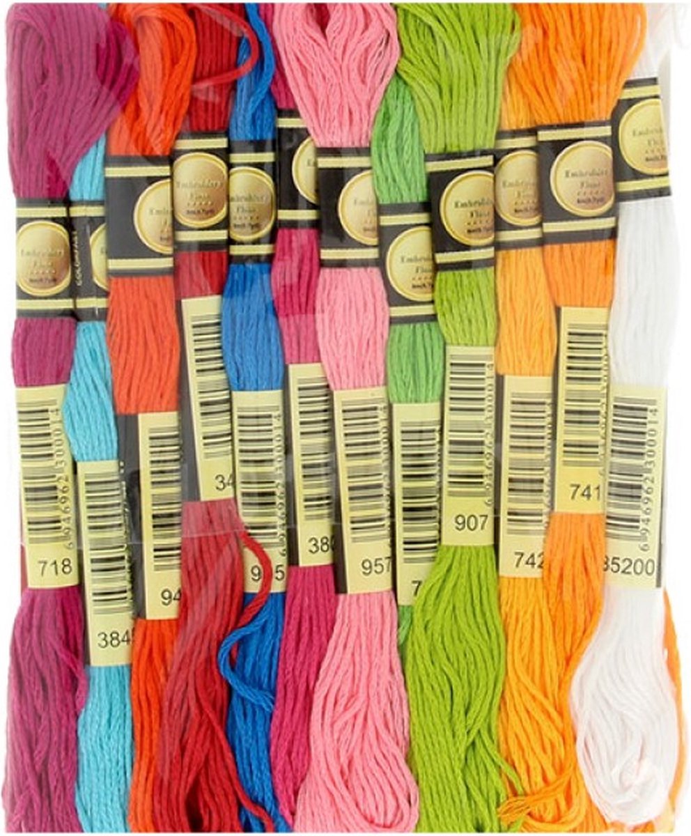 12 fun katoenen draden 8 m -  