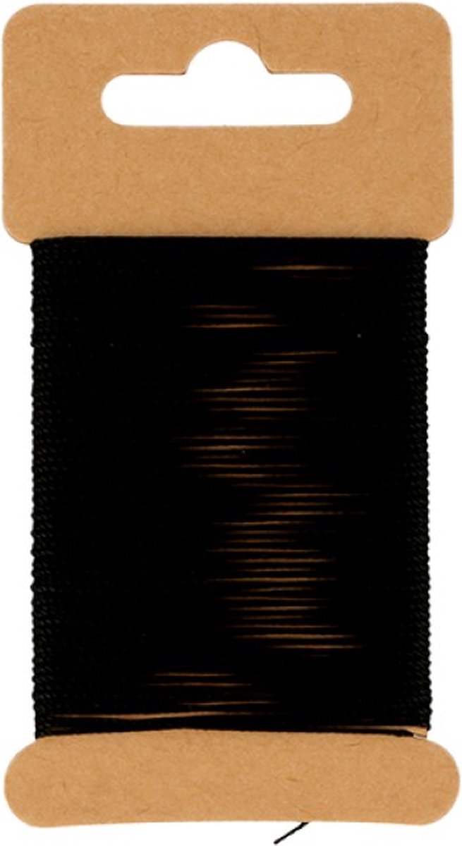 Zwart gewaxt draad 10 m -  