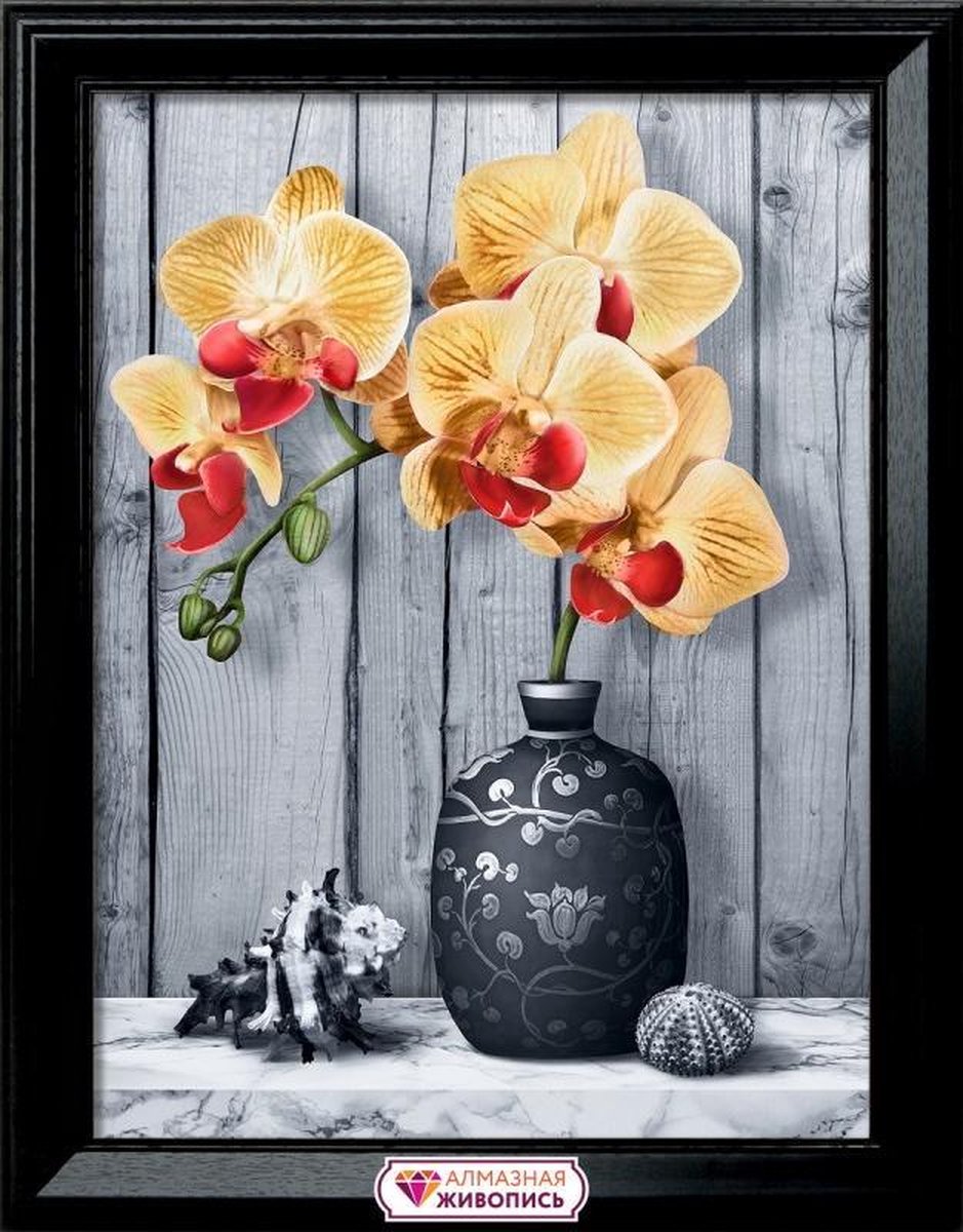 Artibalta Diamond Painting Orchidee 30x40 cm vierkante steentjes