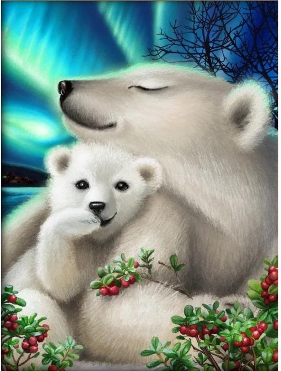 Artibalta Diamond Painting Polar bears 30x40 AZ-1895 Vierkante Steentjes