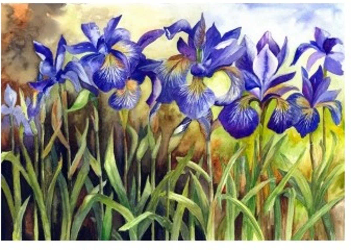 Artibalta Diamond painting kit Blue Irises AZ-1248