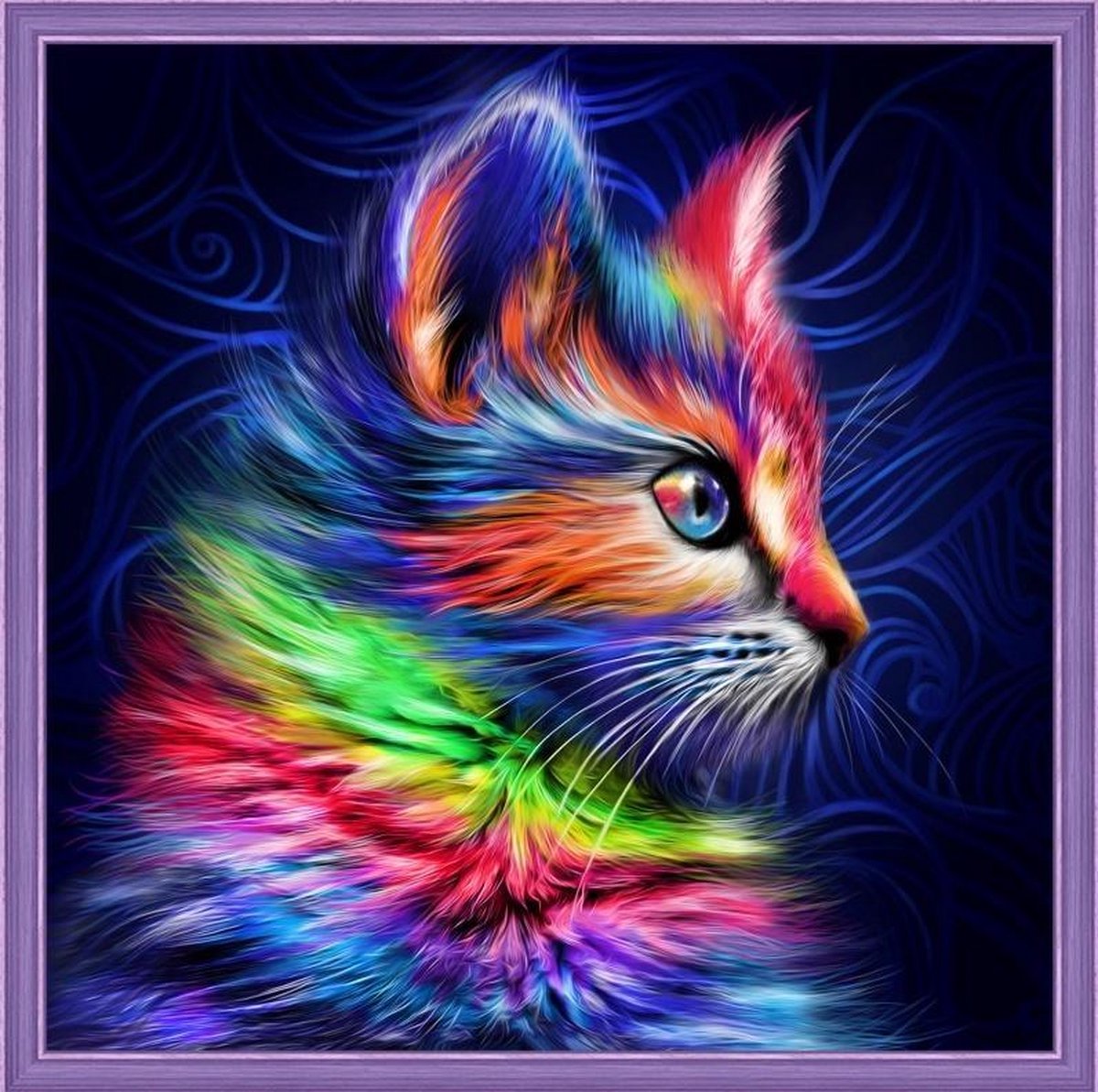 Diamond Painting Colourful Kitten AZ-1777