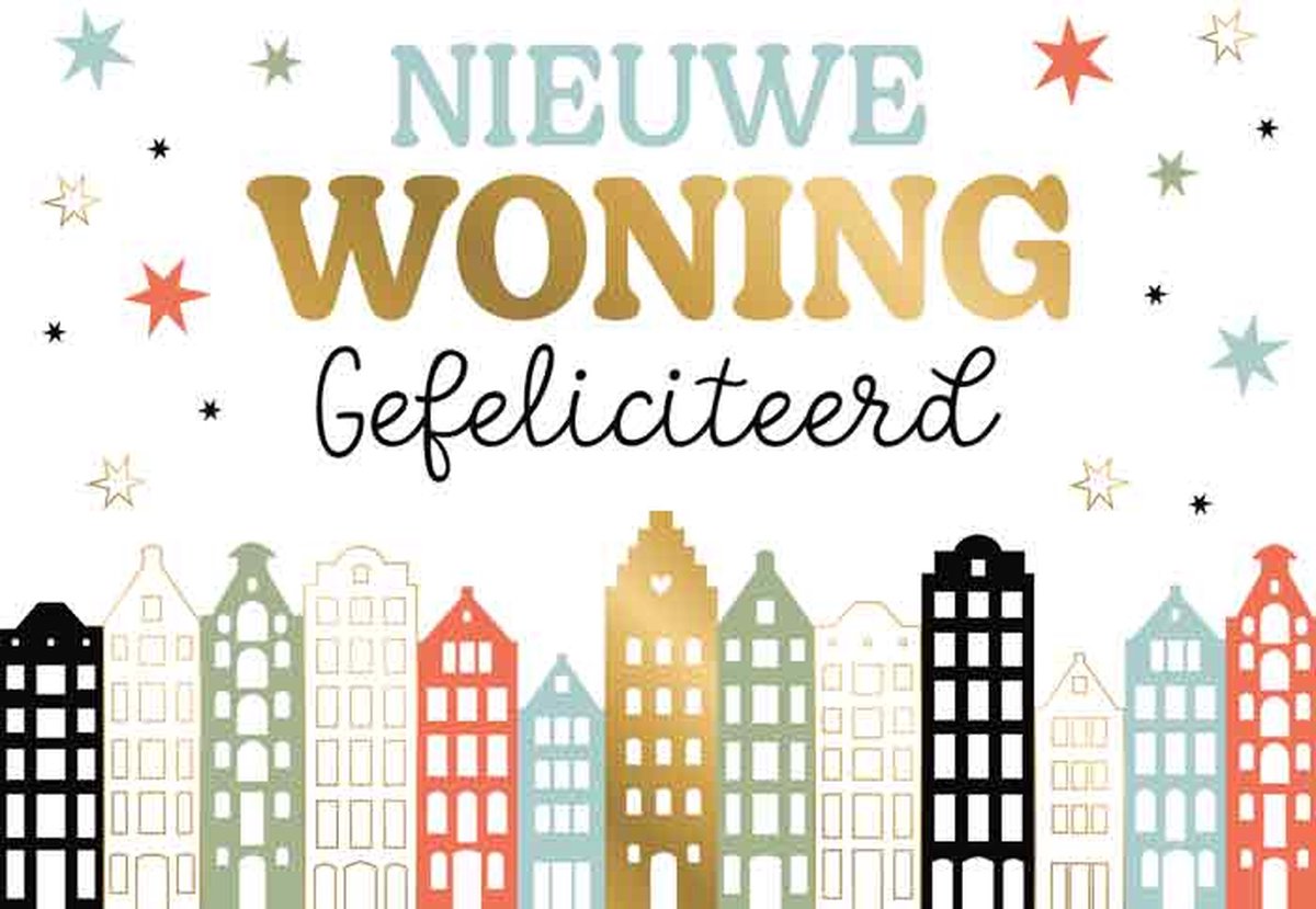 Wenskaart Daisy nieuwe woning gefeliciteerd