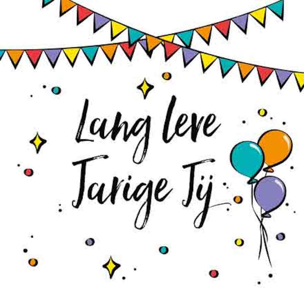 Wenskaart lang leve jarige jij