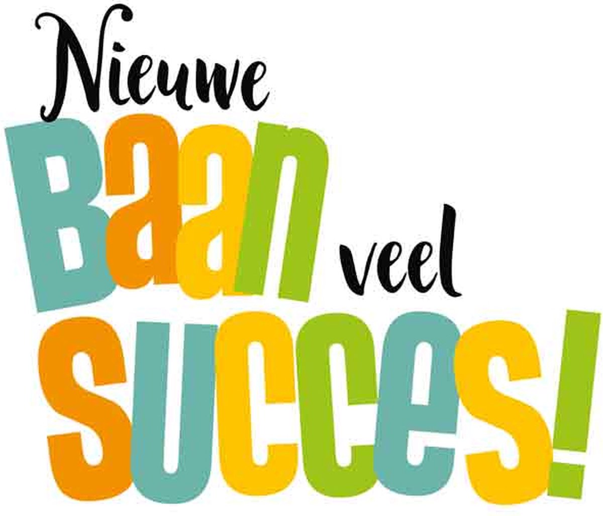 Wenskaart nieuwe baan veel succes