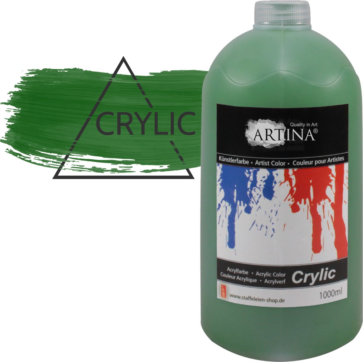 Artina Acrylverf 1000 ml Hobbyverf sapgroen