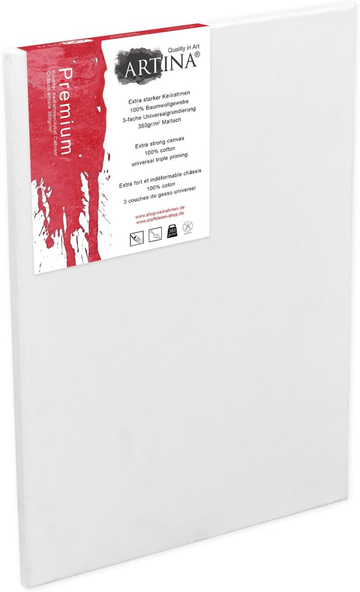 Artina premium schilderdoek canvas hoogwaardig katoen (380 g/m²) 60x40cm