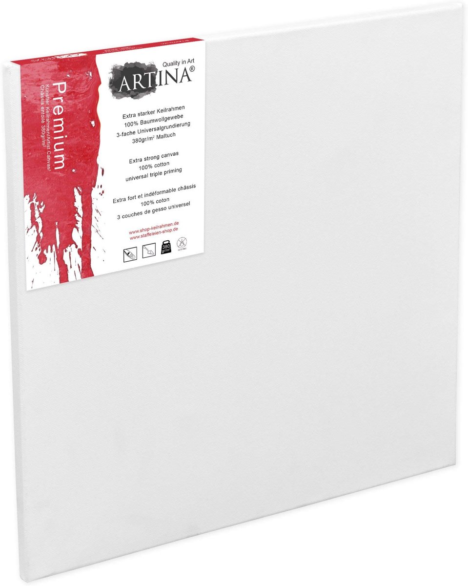   premium schilderdoek canvas hoogwaardig katoen (380 g/m²) 60x60cm