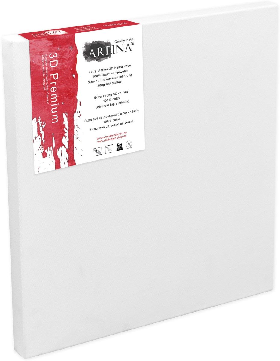  3D premium schilderdoek canvas hoogwaardig katoen (380 g/m²) 100x70cm