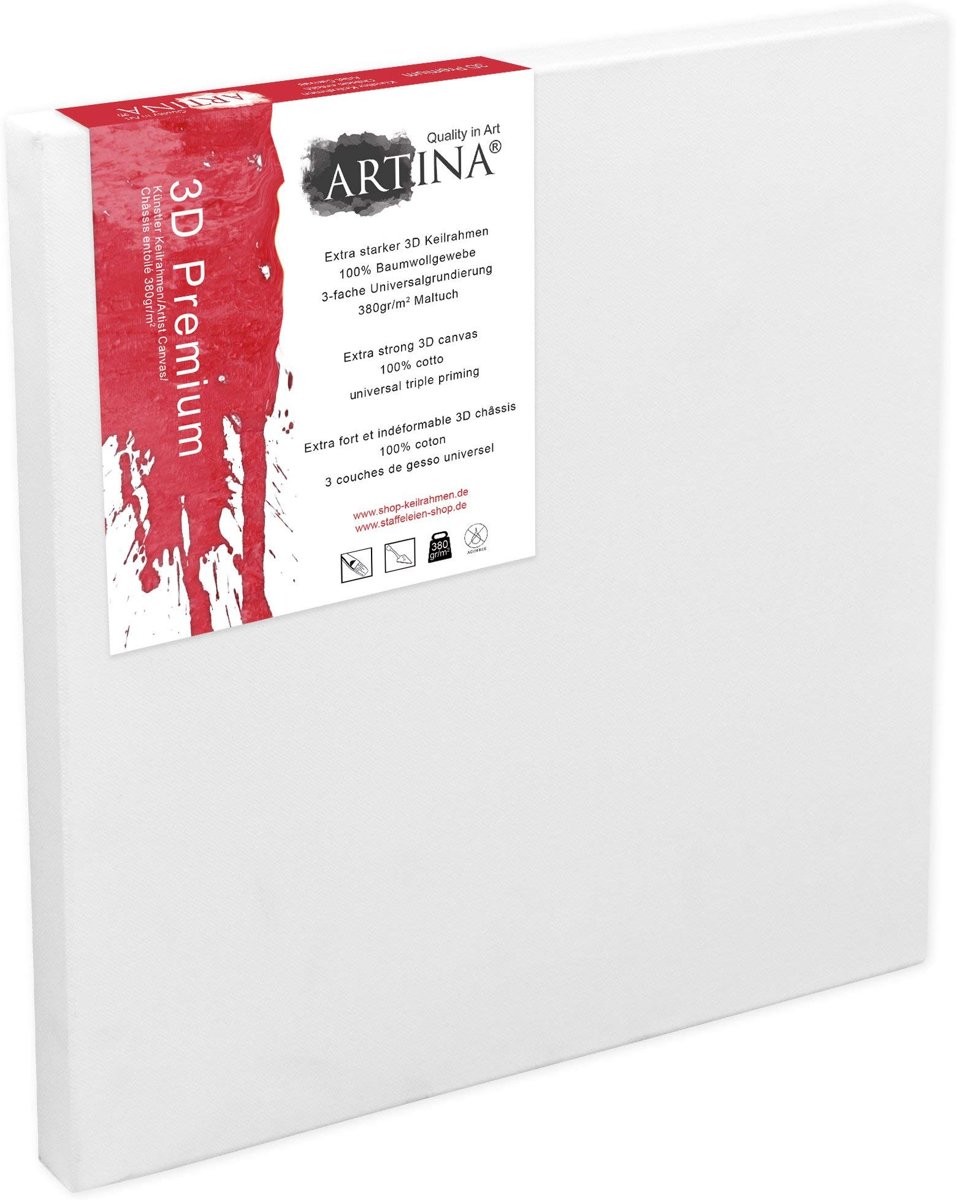 Artina3D premium schilderdoek canvas hoogwaardig katoen (380 g/m²) 80x70cm