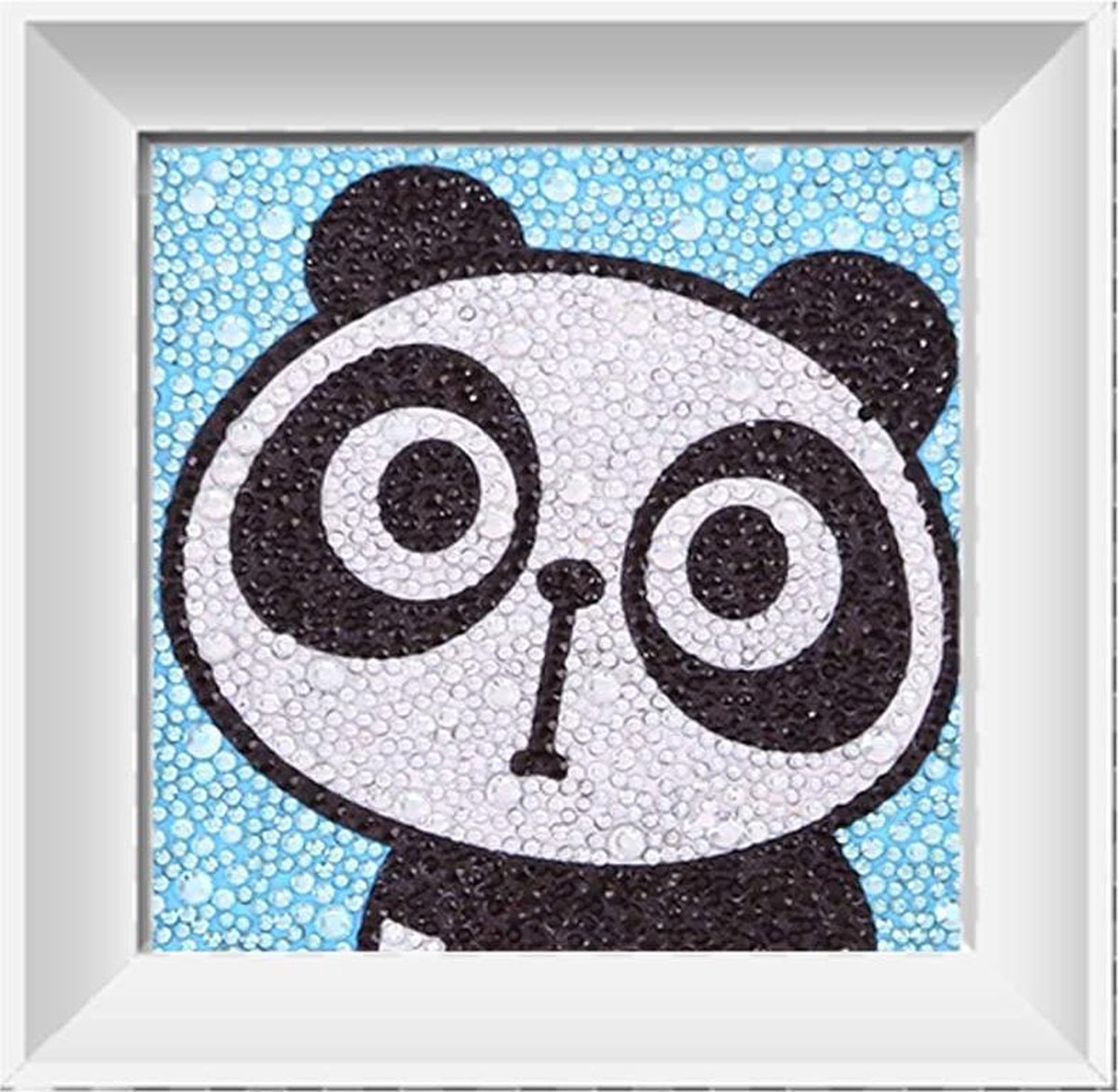 Artstudioclub™  Diamond painting kinderen 15X15cm Panda inclusief lijstje