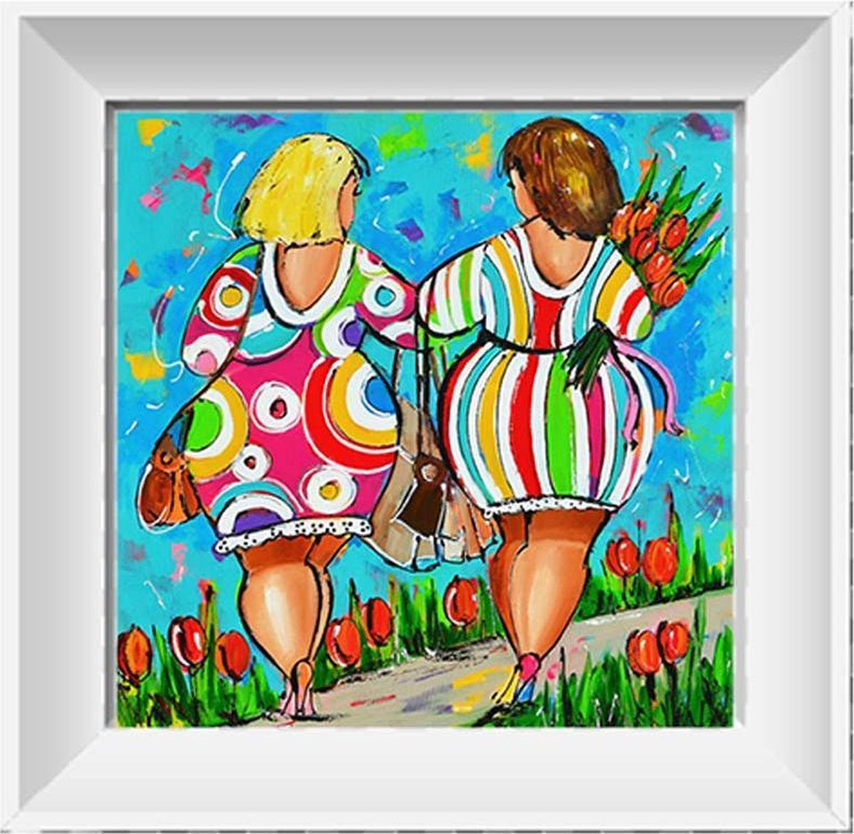 Artstudioclub™  Diamond painting volwassenen 25x25 cm Dikke dames