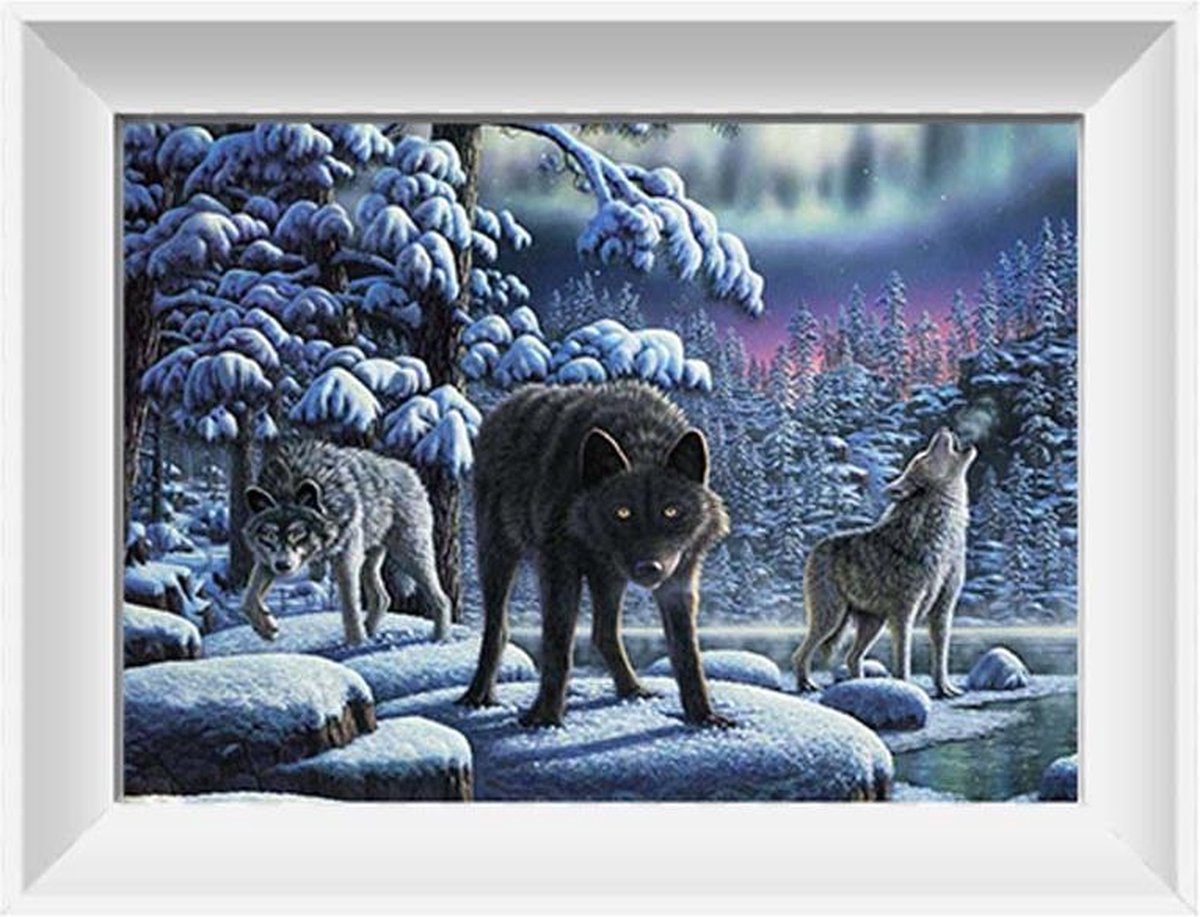 Artstudioclub™  Diamond painting volwassenen 30x25 CM Wolf